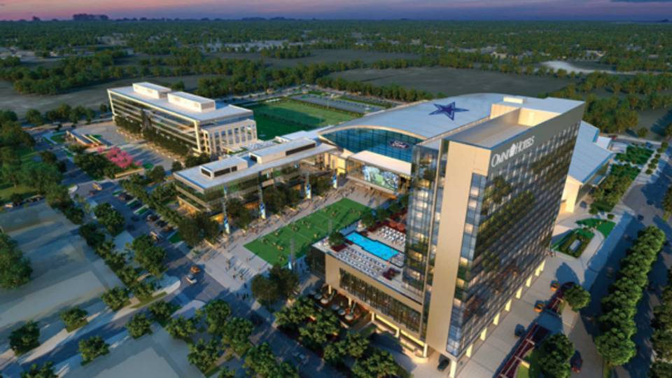 Picture of Frisco Texas from a drone of the Texas Star practice facility